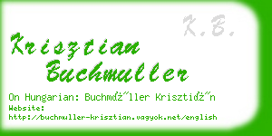 krisztian buchmuller business card